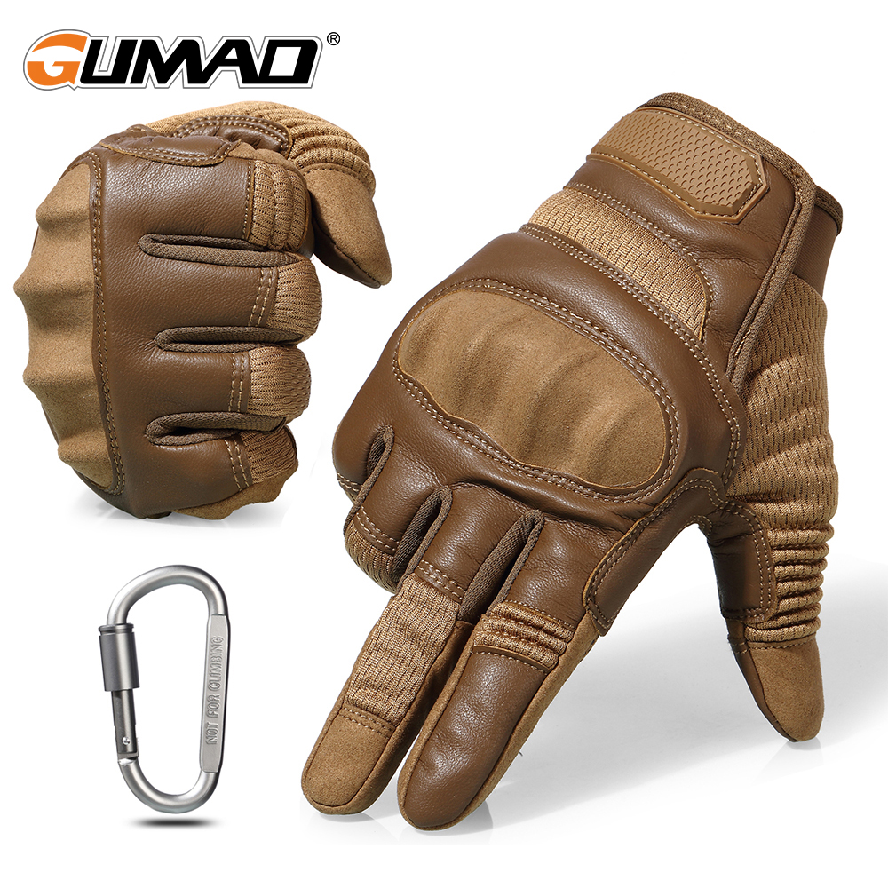 Touch Screen Full Finger Gloves Military Tactical Airsoft Outdoor Hard Knuckle 