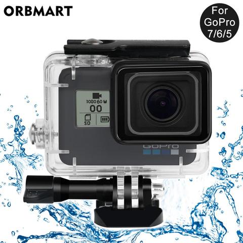 45M Waterproof Housing Case for GoPro Hero 5 6 7 Black Diving Protective Underwater Dive Cover for Go Pro Filter Bag Accessories ► Photo 1/6