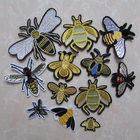 fashion high quality Crown Bee Sewing Clothes Patch Iron On Embroidery Patches Hotfix Applique Motifs Sew On Garment Stickers ► Photo 1/1