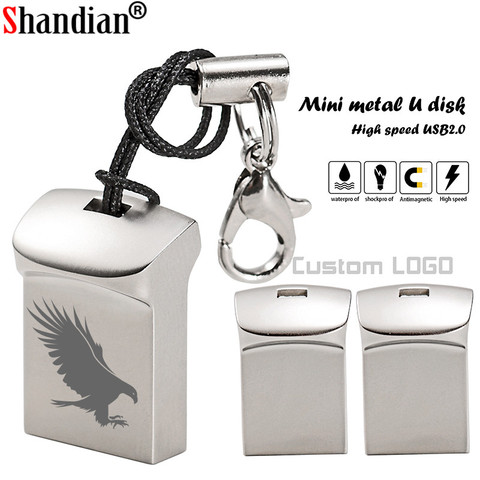 SHANDIAN New flash disk ultra mini USB flash drive memory stick pen drive 4GB 16GB 32GB 64GB Pendrive flash drive with rope ► Photo 1/6