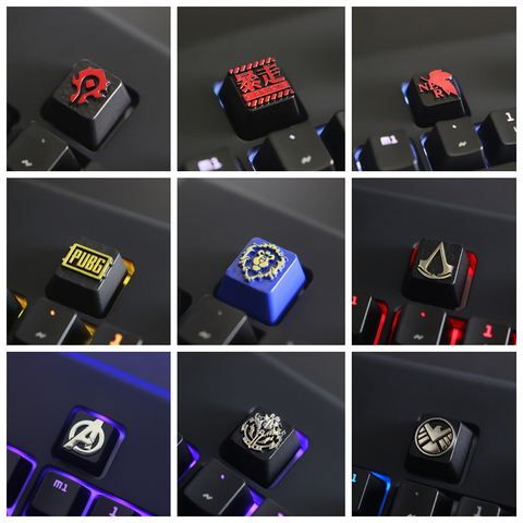 Keycap Customized embossed zinc alloy keycap for game mechanical keyboard, high-end unique DIY for A ► Photo 1/6