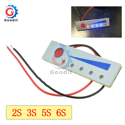 2S 3S 5S 6S 18650 Lithium Battery Capacity Indicator Battery Power Display Board Tester Li-po Li-ion Pack LED Battery Indicator ► Photo 1/6