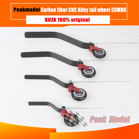 KUZA newest steering full carbon fiber CNC Alloy tail wheel COMBO 4size for 30CC ~ 220CC aircraft airplane carbon tail wheel ► Photo 1/6