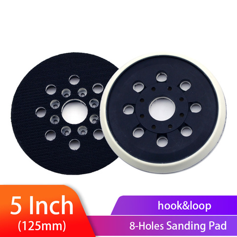 5 inch 125 mm 8/17 Holes Backing Pad Hoop & Loop Sanding Pads Dust Free for Sanding Disc Holder Electric Power Sander Pad ► Photo 1/6