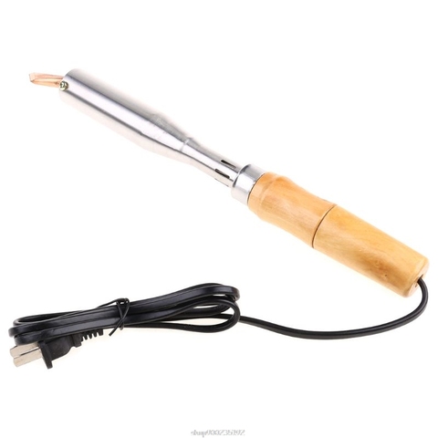 220V Heavy Duty Electric Soldering Iron 75W 100W 150W 200W High Power Soldering Iron Chisel Tip Wood Handle S23 20 Dropship ► Photo 1/6