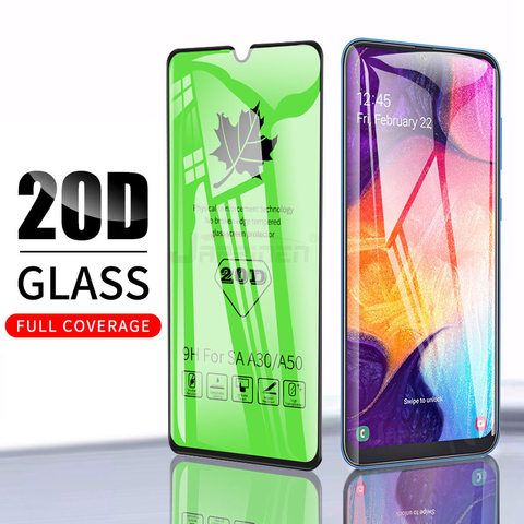 20D Full Glue Cover Tempered Glass For Samsung Galaxy A50 A20 A30 A40 A70 A80 A90 A10 M20 M30 M40 Screen Protector Glass Film ► Photo 1/6