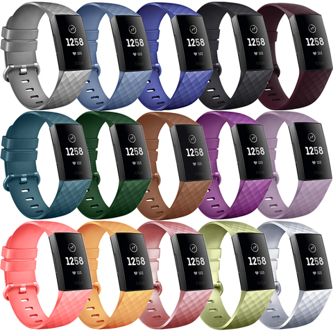 Sport Bands For Fitbit Charge 3 Strap Soft TPU Watch Strap Bracelet Replacement Belt For Fit bit Charge 4 Charge 3 SE Band ► Photo 1/6