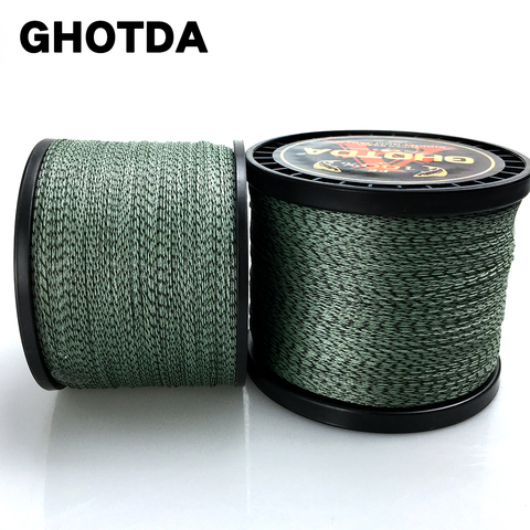 GHOTDA 300M 500M 1000M 8 Strands Camouflage PE Braided Fishing Line Hide in the water Color Not Fade ► Photo 1/6
