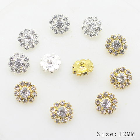 Buttons With Bottom Buttons 10Pcs/Set 12MM Sewing Rhinestone Buttons For Needlework, DIY Scrapbook Accessories Crafts ► Photo 1/3