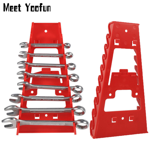 Wrench Organizer Plastic Standard Spanner Wrench Holders Tray Sockets Rack Storage Tools Sorter ► Photo 1/6