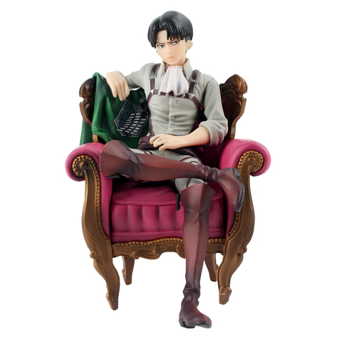 13cm Attack on Titan Levi Ackerman Action Figure Anime Solider Levi with Sofa Sitting Ver. PVC Collectible Model Toy ► Photo 1/6