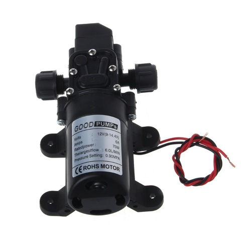 DC 12V 130PSI 6L/min Electric Water Pump Black Micro High Pressure Diaphragm Water Pump Sprayer Car Wash 12 V ► Photo 1/6