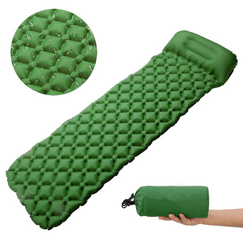 Portable Air Mattress Sleeping Pad Fast Filling Air Bag Super Light Inflatable Mattress with Pillow Life Rescue Cushion Pad ► Photo 1/5