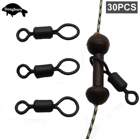 30PCS Carp Fishing Quick Change Swivels Big Eye Swivel Fit Zig Rig Chod Beads Helicopter Rigs Swivels Fishing Tackle Accessories ► Photo 1/6