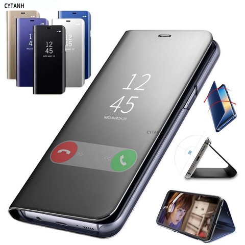 Mirror Flip Case  For Huawei Honor 8x 8c 8s Smart Book Cover  honor 10 lite 10i Leather phone Cases honer 10 light coque Funda ► Photo 1/6