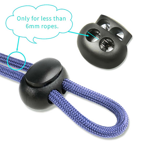 10pcs Plastic Cord Stopper Dual Holes Clothes Pants DIY Crafting Toggle Clip Spring Clasp Rope Lock ► Photo 1/5