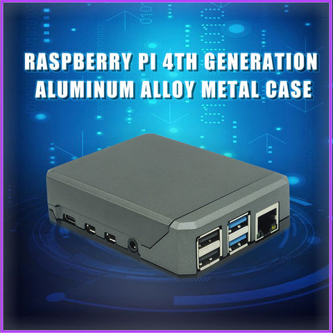 Argon NEO Raspberry Pi 4 Case Aluminum Metal Shell Sliding Magnetic Cover Passive Cooling Silicon Heat Sink for RPi Model 4B ► Photo 1/6