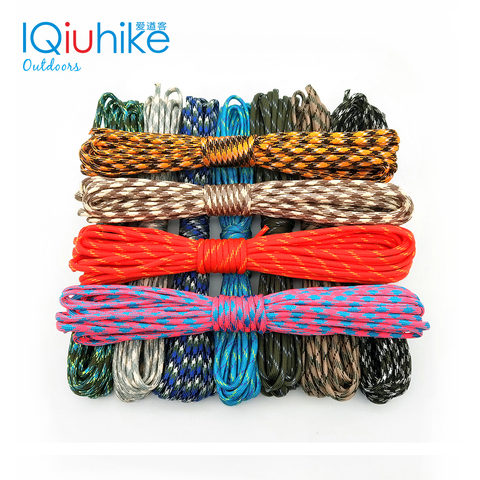 CAMPINGSKY Paracord 550 Parachute Cord Lanyard Tent Rope Guyline Mil Spec  Type III 7 Strand 100FT For Hiking Camping 200 Colors