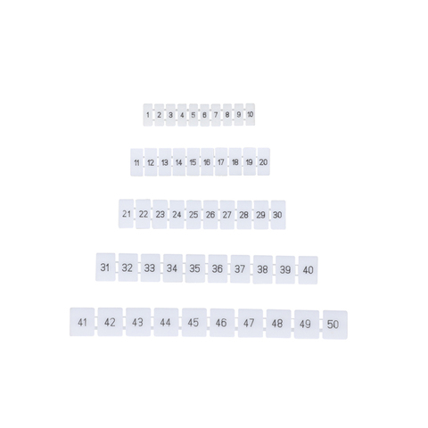 Zack Marker Strips With Standard Numbering With Blank for UK and ST and PT DIN Rail Terminal Blocks ZB4 ZB5 ZB6 ZB8 ZB10  10Pcs ► Photo 1/2