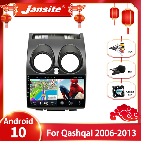Jansite Android 10.0 For Nissan Qashqai 1 J10 2006-2013 Car Radio Multimidia Video Player Navigation GPS 2 Din Stereo Head unit ► Photo 1/6