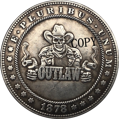 Hobo Nickel 1878-CC USA Morgan Dollar COIN COPY Type 164 ► Photo 1/2