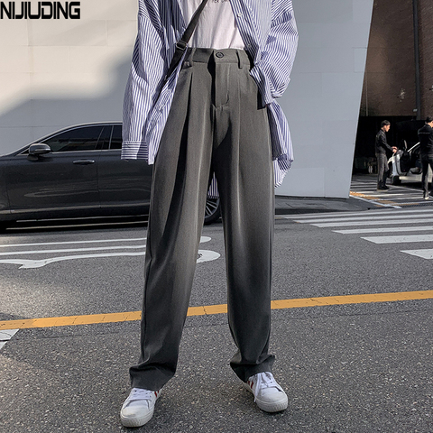 NIJIUDING Women Suit Pants Spring Office Lady Long Trousers 2022 New Autumn Solid Loose High Waist Pant Vestodo Female Pants ► Photo 1/6