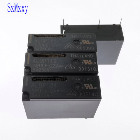 5PCS NEW Relay ALDP105 ALDP112 ALDP124 ALDP112 5V 12V 24V 5A 250V DIP4 ALDP105W ALDP112W ALDP124W ► Photo 1/6