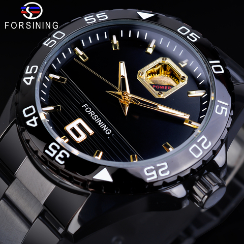 Forsining New Arrival Automatic Mechanical Mens Watches Creative Dial Stainless Steel Waterproof Lumionus Hand Fashion Man Clock ► Photo 1/6