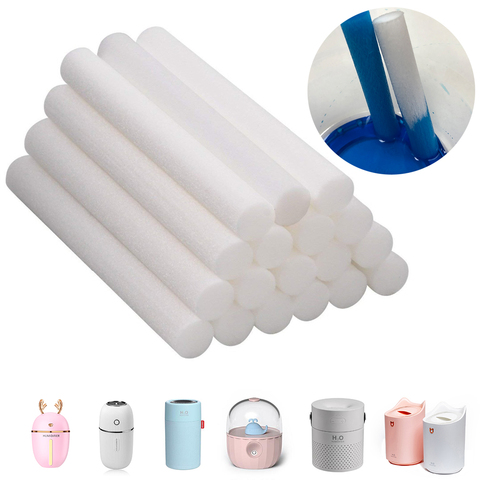 10PCS 8mm * 195mm Air Humidifier Cotton Swabs Filter Sticks Aroma Essential Oil Diffuser Replace Absorbent Sponge Core Rod ► Photo 1/6