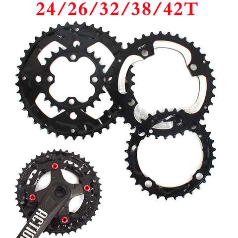 Double/Triple MTB Chainring 104/64BCD Aluminum Crankset 24t 26t 32t 38t 42t Bike Chain Ring 3*10s 2*10s Crank Set Cycling Parts ► Photo 1/6