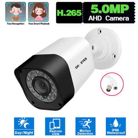 Onvif Wired CCTV Analog Camera 5MP Outdoor Night Vision Video Surveillance Security Camera BNC 2MP 1MP 1080P for AHD DVR System ► Photo 1/6