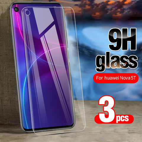 3pcs glass for huawei nova 5t glass protective Screen Protector on Nova5t 5 T T5 Tempered Glas huawei nova5t safety armored film ► Photo 1/6