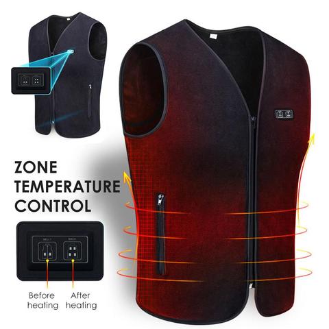 3-speed Adjustable Temperature Self-heating Vest Washable USB Charging Heated Vest Winter Electric Sleeveless Heating Jacket Man ► Photo 1/6