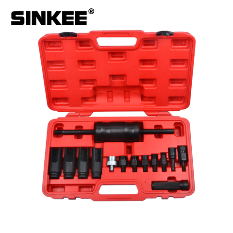 14 Pcs Injection Puller Extractor Kit Tool For Bosch Delphi Deso Siemens Diesel Injector Remover Common Rail Adaptor SK1218 ► Photo 1/6