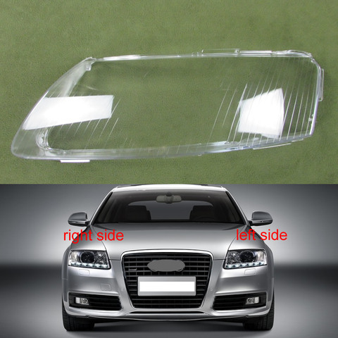 Headlamps Plastic Cover Lampshade Headlights Cover Glass Headlamp Shell For 2004 2005 2006 2007 2008 2009 2010 2011 Audi A6 C6 ► Photo 1/6