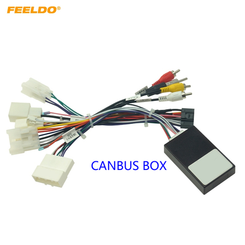 FEELDO Car Audio Stereo 16PIN Android Power Cable Adapter With Canbus Box For Subaru XV-Forester CD/DVD Wiring Harness #HQ6556 ► Photo 1/6