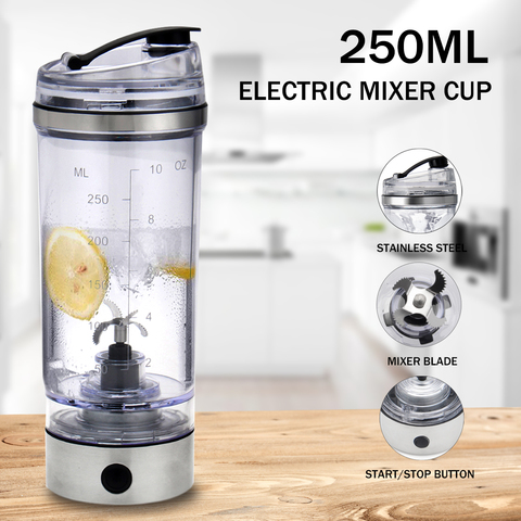 250ML Electric Protein Shake Stirrer USB Shake Bottle Milk Coffee Blender Kettle Fitness Vortex Tornado Smart Mixer 2022 new ► Photo 1/6