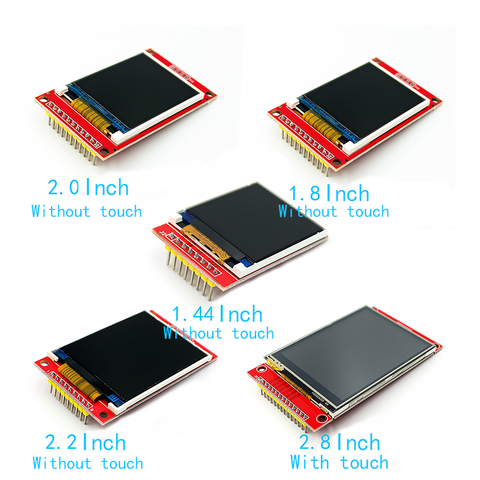 1.44/1.8/2.0/2.2/2.8 Inch TFT Color Screen LCD Display Module Drive ST7735 ILI9225 ILI9341 Interface SPI 128*128 240*320 ► Photo 1/6