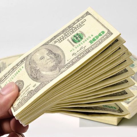 10 Sheets/Pack Funny Dollar Pattern Tissue Paper Disposable Towel Pure Wood Portable Money Napkin Handkerchief Party Tableware ► Photo 1/6