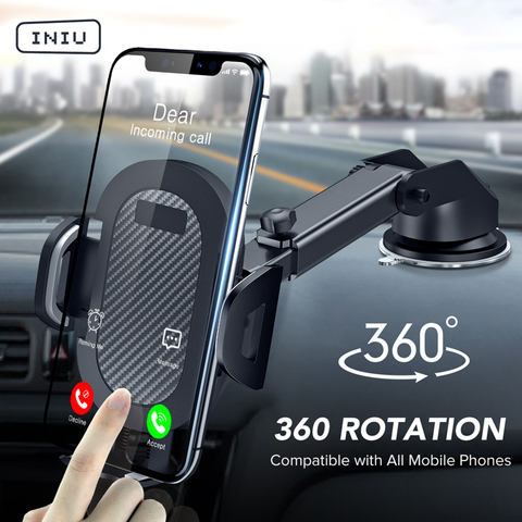 INIU Sucker Car Phone Holder Mobile Phone Holder Stand in Car No Magnetic GPS Mount Support For iPhone 12 11 Pro 8 Xiaomi Huawei ► Photo 1/6