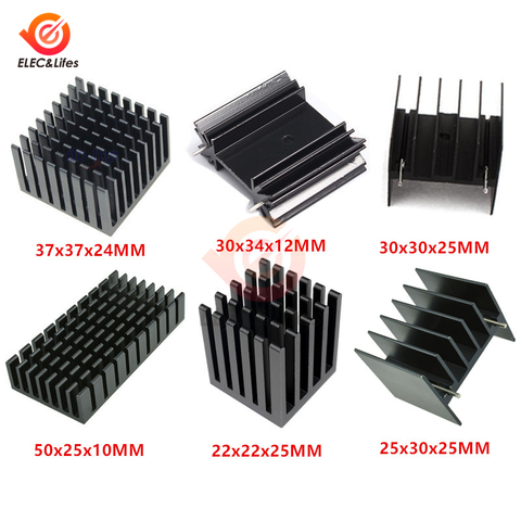 Heatsink 30x34x12MM 25x30x25MM 40x40x11MM 50x25x10MM 37x37x24MM Aluminum Heat Sink For chip IC LED Power Transistor DC Converter ► Photo 1/6