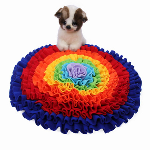 Pet Dog Snuffle Mat Pet Sniffing Training Blanket Detachable Fleece Pads Dog Mat Relieve Stress Nosework Puzzle Toy Pet Nose Pad ► Photo 1/5