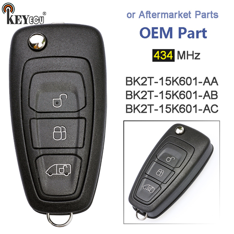 KEYECU 434MHz 63+ BK2T-15K601-AA/ AB/ AC A2C53435329 OEM / Aftermarket Remote Key Fob for Ford Transit Custom 2014 2015 2016 + ► Photo 1/3