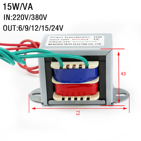 15W Double/Single  Power transformer Output Voltage Full Copper Core Input 220V 380V  voltage Copper Isolation transformer ► Photo 1/6