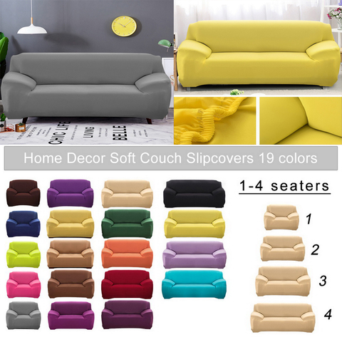 1/2/3/4 Seats Elastic Stretch Sofa Covers Living Room L Shape Couch Cover Spandex Sofa Protectors Washable Dustproof Slipcovers ► Photo 1/6
