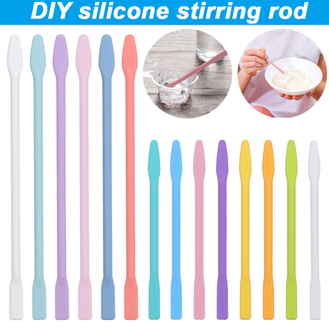 1PC Colorful Silicone Stir Stick Color Modulation Cup Dispenser Beauty Stick Adjusting Rod Epoxy Resin Jewelry Making DIY Tool ► Photo 1/6