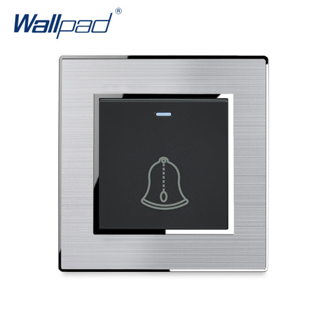 Light Switch Doorbell Reset New Arrival Stainless Steel Panel With Silver Border Wallpad Push Button Wall Switch 16A AC110-250V ► Photo 1/3