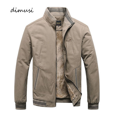 DIMUSI Winter Mens Bomber Jackets Casual Male Outwear Fleece Thick Warm Windbreaker Jacket Mens Military Baseball Coats Clothing ► Photo 1/6