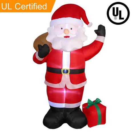OurWarm 6ft Christmas Inflatables Blow Up New Year Outdoor Yard  Decorations Santa Claus Inflatable with LED Lights ► Photo 1/6
