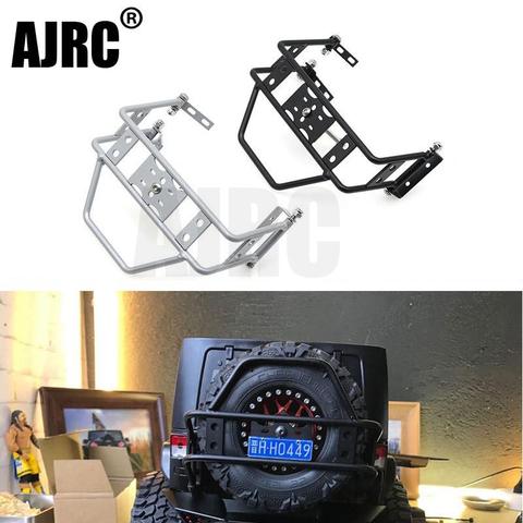 Simulation Climbing Car Stinger Rear Bumper Wrangler TRX4 Defender SCX10 90046 90047 Metal Rear Bumper Spare Tire Frame ► Photo 1/6